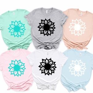 Spring tees with flower